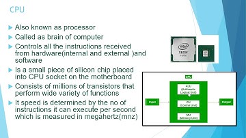 Class 7 ICSE Computer Hardware Components part 2