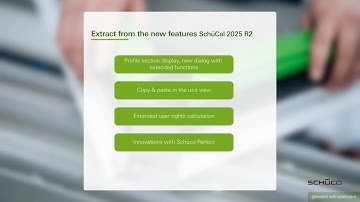 New features SchueCal 2025 R2 | Schüco