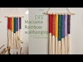 DIY Macrame rainbow wallhanging