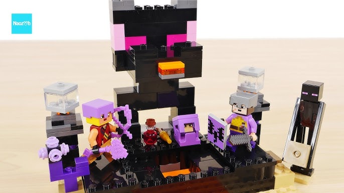 LEGO Minecraft The End Arena, Ender Dragon Battle Set 21242, Multiplayer  Set Includes Mobs, Shulker and Enderman, Minecraft Gift and Educational