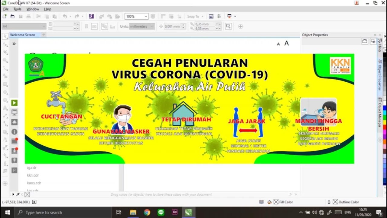  Tutorial  Desain  Spanduk  Simple di  Corel DRAW X7 YouTube