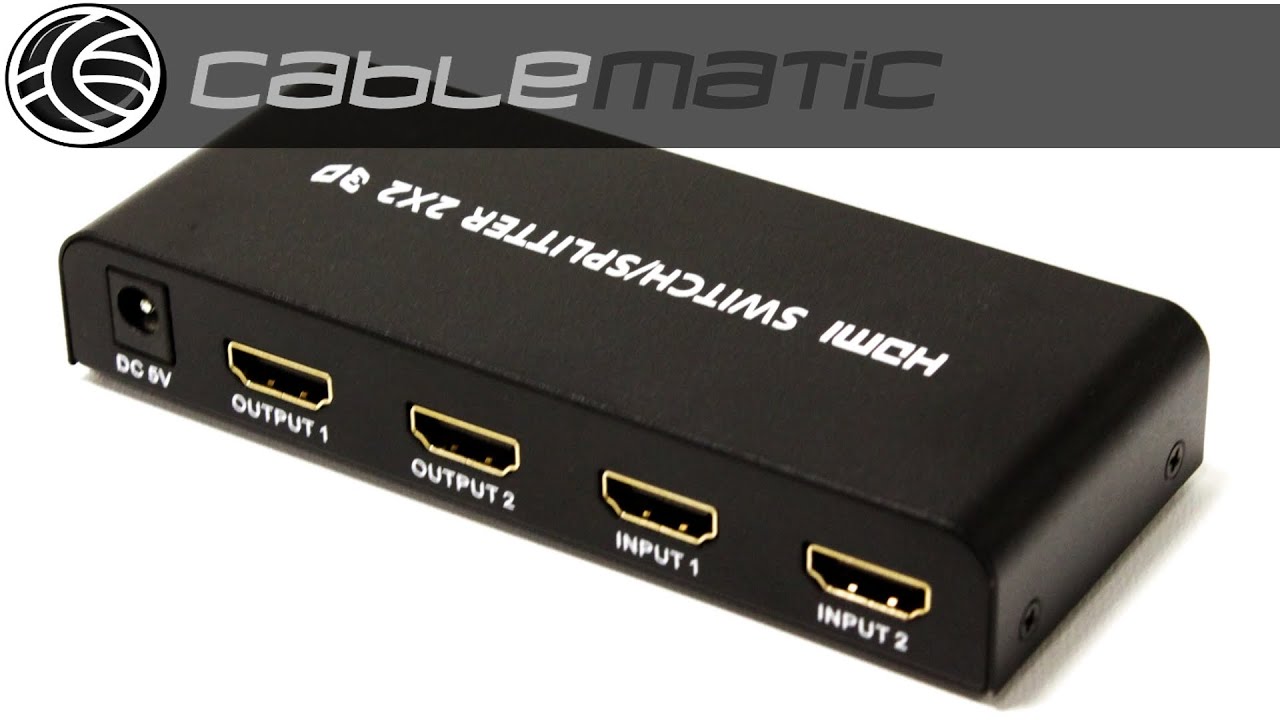 Selector y multiplicador HDMI 2x2 2-entrada a 2-salida distribuido por  CABLEMATIC ® 