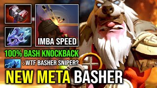 100% NEW META Basher + Moon Shard 100% Endless Bash Knockback Max Attack Speed Imba Sniper Dota 2