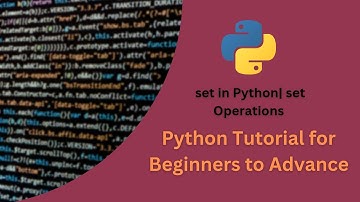 set in Python| set Operations