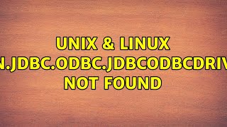 Unix & Linux: sun.jdbc.odbc.JdbcOdbcDriver not found Unix & Linux: sun.jdbc.odbc.JdbcOdbcDriver not found