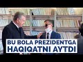 Bu bola aytgan gapi uchun. Prezident Shavkat Mirziyoyev Samarqand 59-son ko'zi ojizlar maktabida.