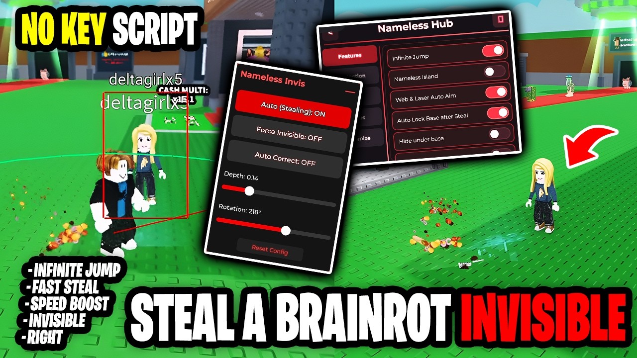 Steal a Brainrot Script Duel🔥 Auto Left, Auto Steal, Fast Steal, Semi Invisible, Infinite Jump, ESP