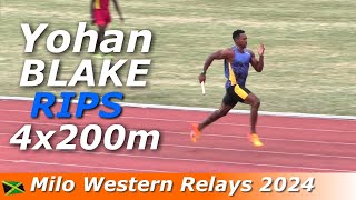 Yohan Blake Rips the 4x200m | Dynamics Athletic Track Club | Milo Western Relays 2024