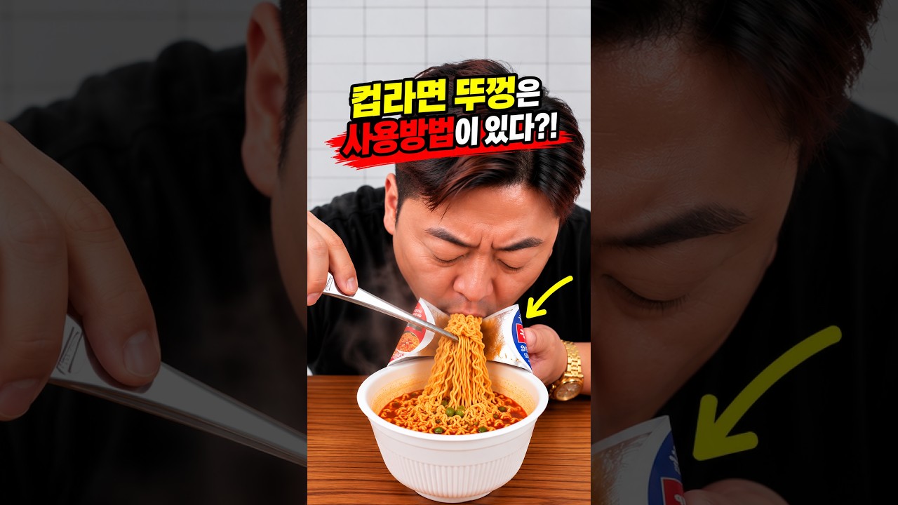 컵라면 뚜껑 지금까지 잘못 사용하고 있었습니다!!