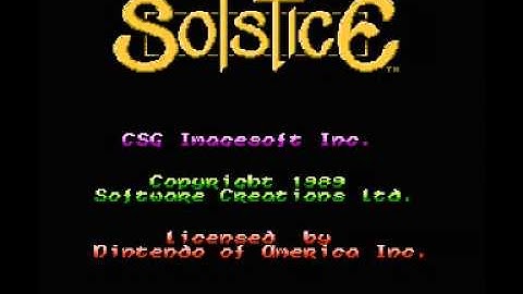 Solstice - The Quest for the Staff of Demnos (NES) Music - One Continue Left
