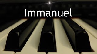 Immanuel - Christmas instrumental piano cover with lyrics chords