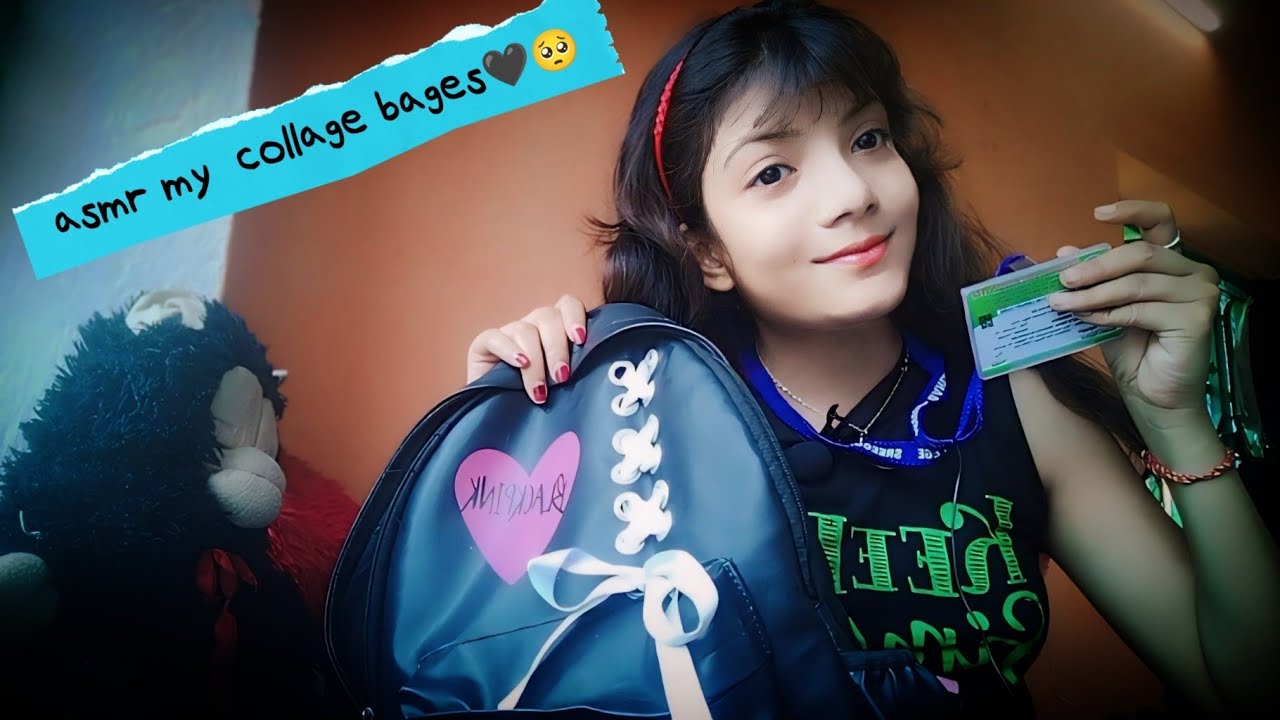ASMR /WHAT S IN MY BAG 🛍️/Collage Edition ❤️😊
