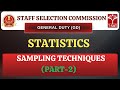 SSC GD | Statistics -  Sampling Techniques (Part-2) | T-SAT