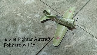 Polikarpov I-16 Fighter Aircraft Paper Model Timelapse Built