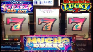 OLD SCHOOL CASINO SLOTS: TRIPLE RED HOT 777 + DOUBLE LUCKY 7S + MUCHO DINERO SLOT PLAY! screenshot 5