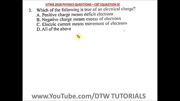 Electrical Charges in Physics - Jamb Past Question Solved 2018(Qst 3)