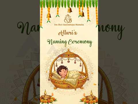 Naming Ceremony invitation video template