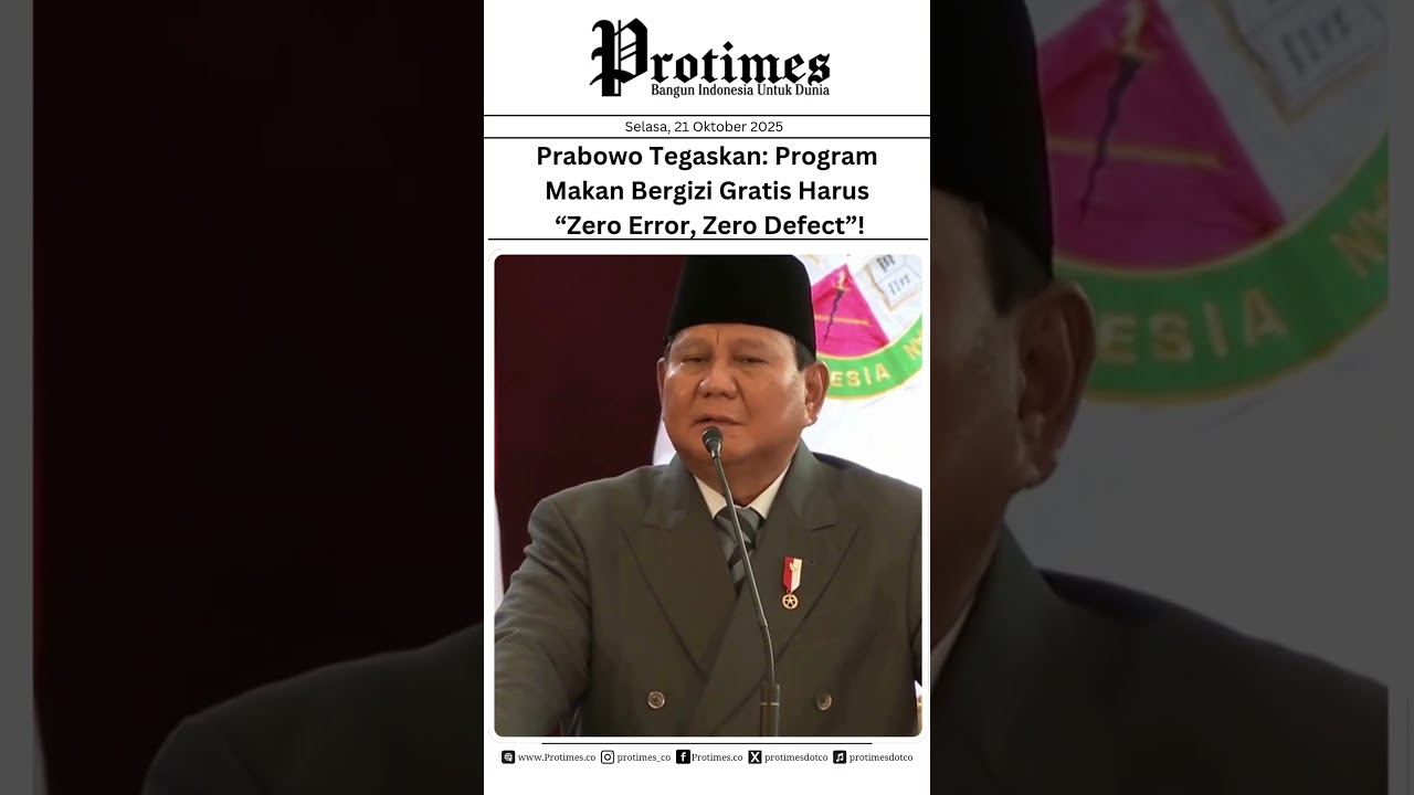 Prabowo Tegaskan Program Makan Bergizi Gratis Harus  “Zero Error, Zero Defect”!