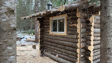 Small log cabin build. (Window installation)… and fun.