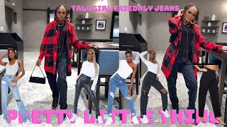 PRETTY LITTLE THING JEANS TRY-ON HAUL | TALL GIRL FRIENDLY |SUPER CUTE &amp; AFFORDABLE| BeautifulBarbie