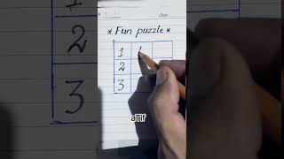 mathematical puzzle game #maths #education #tricks #mathpuzzle #shorts #handwriting