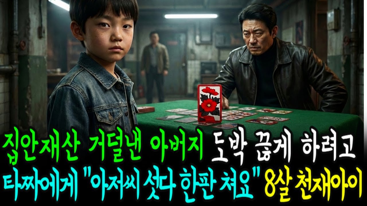 전재산 잃은 아버지 도박 끊게 하려고 8살 천재아이가 아버지 털어먹은 타짜에게 “아저씨 섯다한판 쳐요” 라고 말하는데...