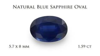 Natural Blue Sapphire Oval 6 x 8 mm