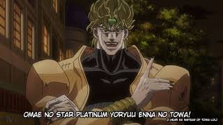 Jotaro vs Dio, with japanese subtitles but romanized