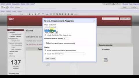 Creating a Free Collaborative Website in Google Sites