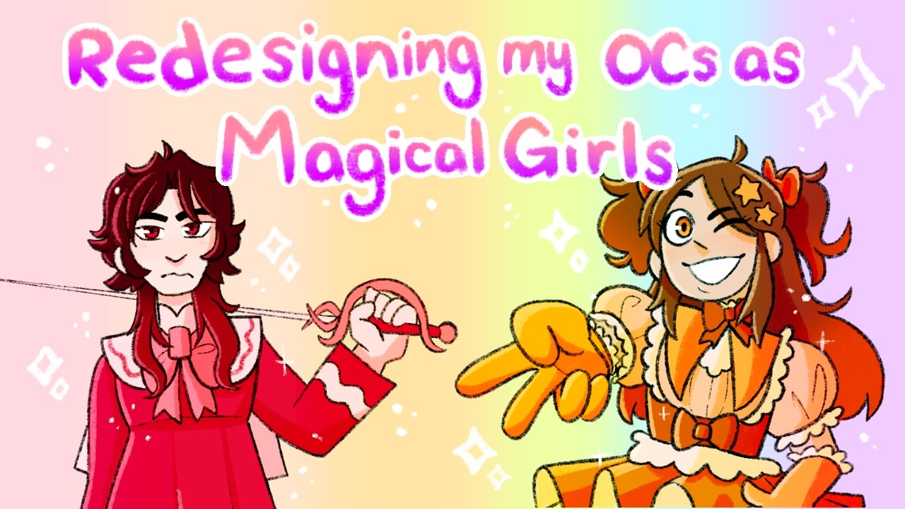Redesigning my OCs as Magical Girls! | Speedpaint - YouTube