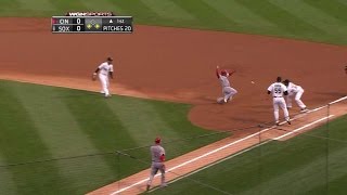 CIN@CWS: LaRoche doubles off Byrd for a double play