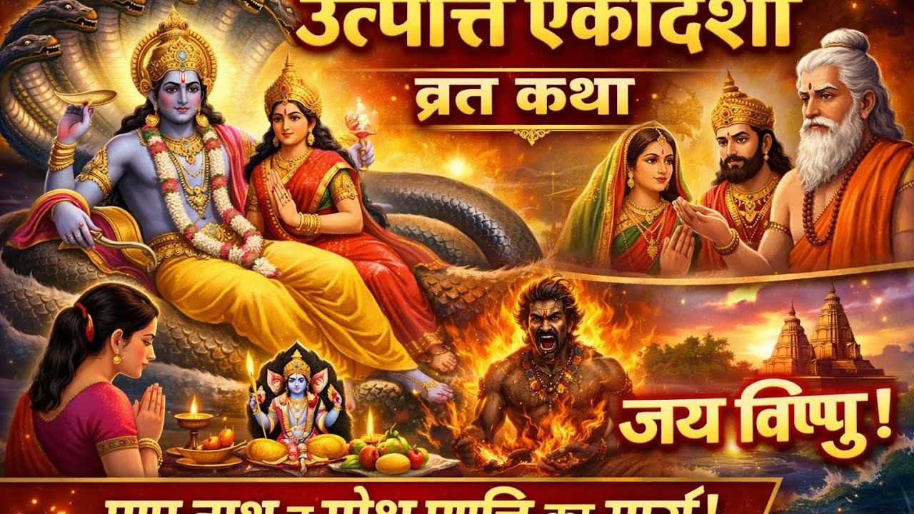 उत्पत्ति एकादशी व्रत कथा जय विष्णु#utpatti ekadashi vrat Katha Jay Vishnu