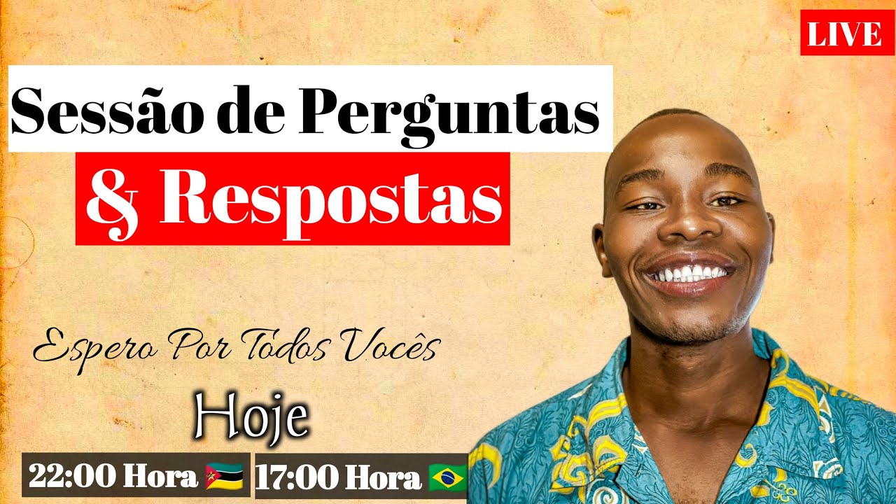 Sessão de perguntas e respostas | Live 🔴🔔 - YouTube