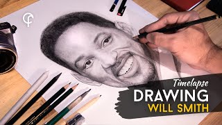 ♠♠ Drawing WILL SMITH | Time Lapse | ✍ Cómo DIBUJAR REALISTA a Lápiz PASO a PASO para PRINCIPIANTES