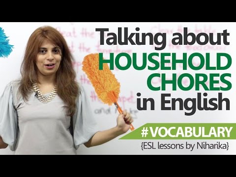 English Lesson - Talking about household chores in English ( Free English speaking Lessons)