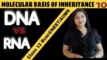 #10 | Molecular basis of inheritance class 12 | DNA VS RNA | Properties of genetic material |NEET/12