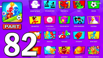 Stickman Party - Gameplay Part 82 - Tournament Mode 1 2 3 4 Players Free Random MiniGames New Update