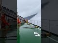What Is He Doing?! 🤯🌊 #ocean #ship #storm #waves #northsea