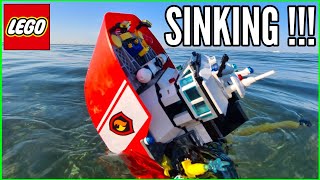 LEGO BOATS SINKING IN THE SEA !!