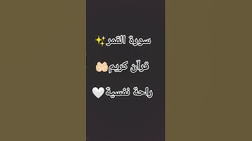 #سورة_القمر🤍#راحة_نفسية#تلاوة_خاشعة#قرآن_كريم#الحمد_لله_على_كل_حال✨🤍🤲🏻