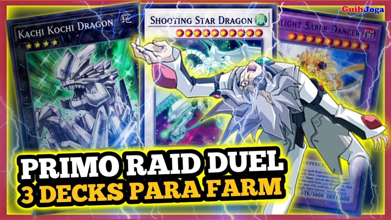 Yu-Gi-Oh Duel Links: 3 Decks para Farm Primo RAID DUEL