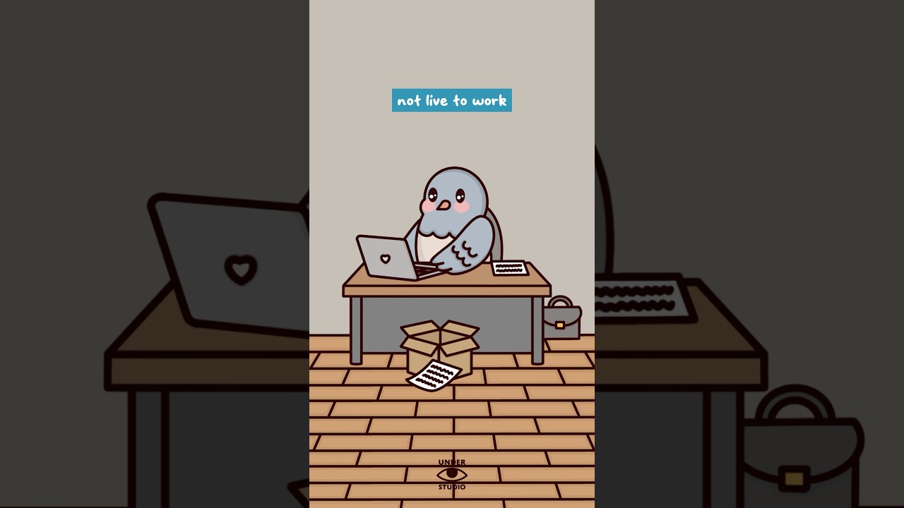 Work To Live, Not Live To Work 🐦 Birdie At Work | Relatable Animation Meme | Office Inner Voice