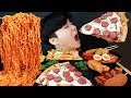 ASMR MUKBANG 편의점 핵불닭 미니!! 떡볶이 & 핫도그 & 치즈 피자 FIRE Noodle & HOT DOG & CHEESE PIZZA EATING SOUND!