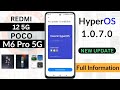 Poco M6 Pro 5G/12 5G HyperOS 1.0.7.0 | Features | Battery Drain | Redmi 12 5G/M6 Pro 5G New Update