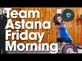 ATG on Tour Team Astana Friday Morning Training Part 1 Where is Ilya???