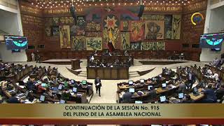 Votación de la resolución del asambleísta Ana Herrera - Sesión 915