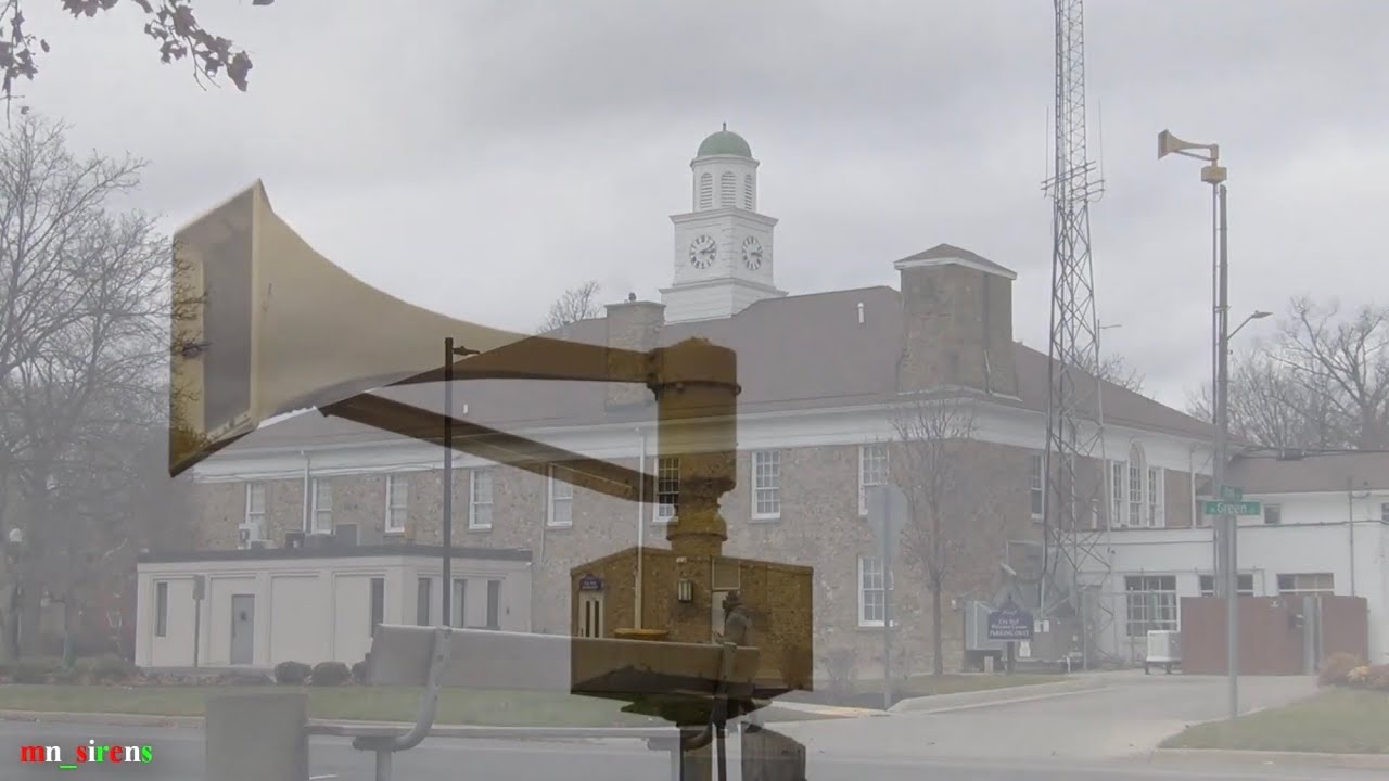 Federal Signal Thunderbolt 1000T Siren Test - Full Attack - Marshall, Michigan