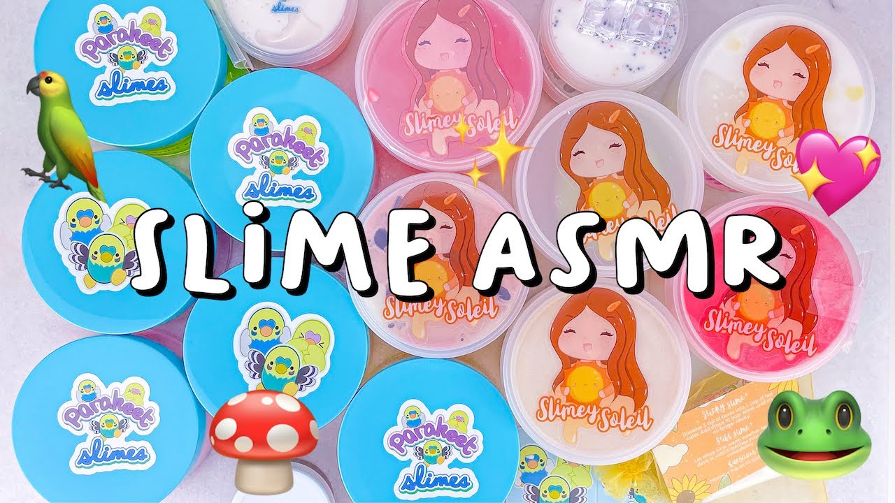 SATISFYING SLIME ASMR | $175 ParakeetSlimes & SlimeySoleil Unboxing