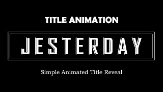 Simple Animated Title Reveal | Title card | Blender | 3D Animation