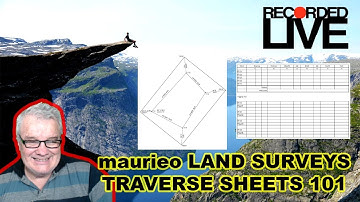 maurieo LAND SURVEYS TRAVERSE SHEETS 101
